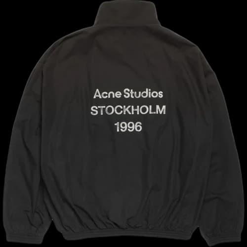 Acne Studios Logo Printed Zip-Up Jacket