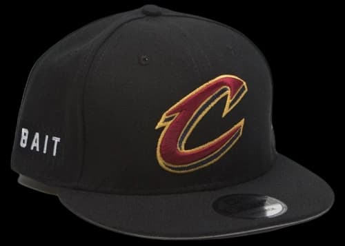 New Era x BAIT Cleveland Cavaliers Alt Black 9Fifty Snapback Cap Black