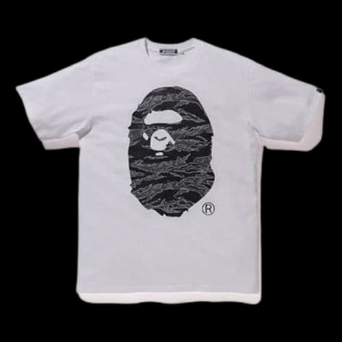 BAPE A BATHING APE x Undefeated Ape head Tee 'White Grey'