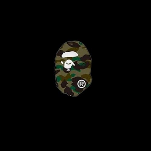 BAPE A Bathing Ape Green Camouflage Ape Head Tee 'White'