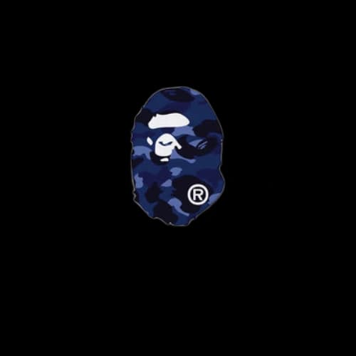 BAPE Color Camo Big Ape Head Tee Blue Camouflage Short Sleeve Unisex White