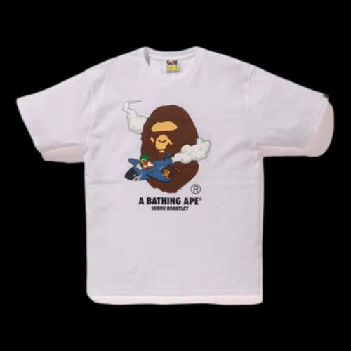 BAPE x Hebru Brantley 1 Tee White Crossover aviator Ape Head Short Sleeve Unisex