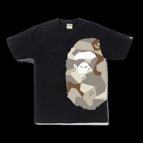 BAPE Splinter Camo Side Big Ape Head Tee Black/Beige