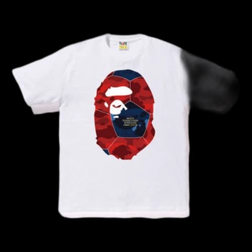 BAPE Performance Color Camo Ape Head White Tee