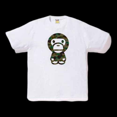 Bape 1st Camo Big Baby Milo Tee White/Green