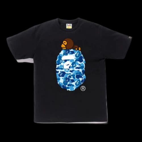 Bape ABC Milo on Big Ape Tee Black/Blue