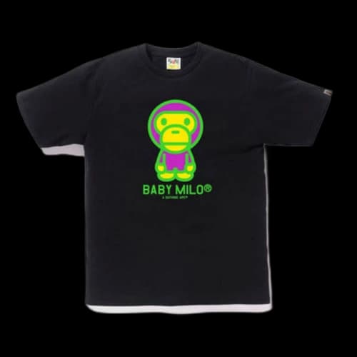 BAPE Neon Baby Milo Short Sleeve 'Black Green'