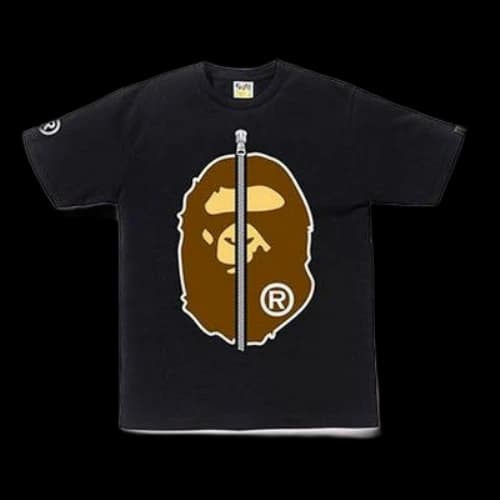BAPE A Bathing Ape Head Round Neck Short Sleeve Tee 'Black'