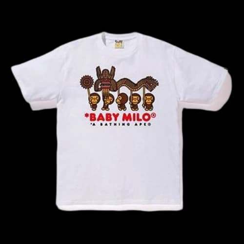 BAPE HongKong 13th Anniversary BabyMilo Tee Hong Kong 13 Dragon Short Sleeve Unisex White
