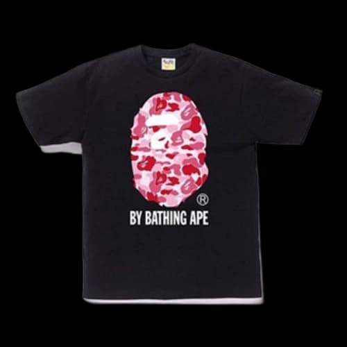 BAPE A Bathing Ape Camouflage Ape Head Logo T-Shirt 'Black Pink'