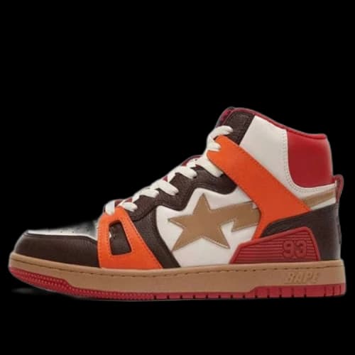 A BATHING APE Bape Sta 93 Hi 'Orange Brown White'
