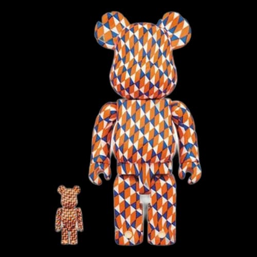 Bearbrick Apple x BE@RBRICK Barry McGee Orange Blue White 100%+400%