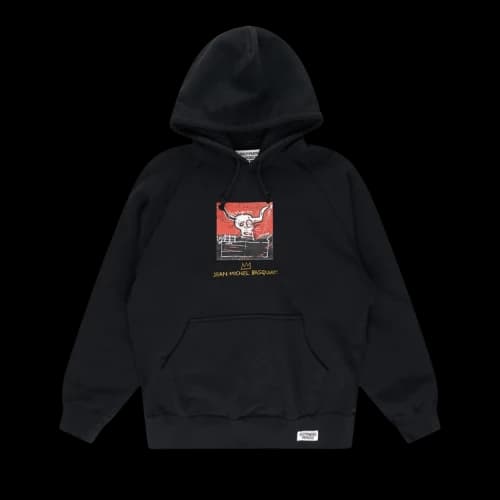 Wacko Maria Jean-Michel Basquiat Washed Heavyweight Pullover Hoodie 'Black'