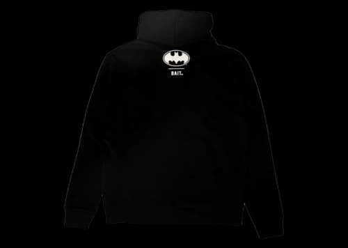 BAIT x Batman Bat Logo Glow In The Dark Hoodie Black