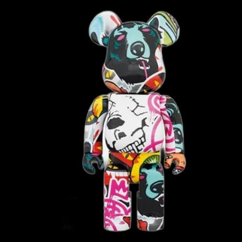 Bearbrick MISHKA x BE@RBRICK 2020 Multi-Color Graffiti 100%+400%