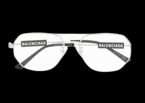Balenciaga Logo Pilot Optical Frame Black