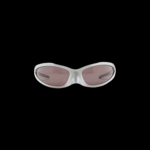 Balenciaga Cat Oval Frame Sunglasses 'Silver'