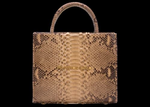 Brandon Blackwood "End Systemic Racism" ESR Tote Python Snakeskin Brown