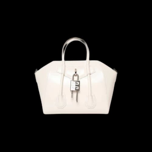 Givenchy Mini Antigona Lock Bag In Box Leather 'Ivory'