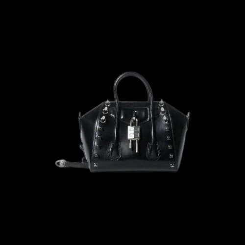 Givenchy Mini Antigona Lock Leather Satchel 'Black'