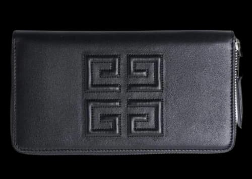 Givenchy Logo Zip Around Wallet Black