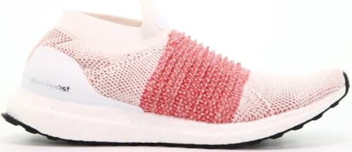 adidas Ultra Boost Laceless White Scarlet