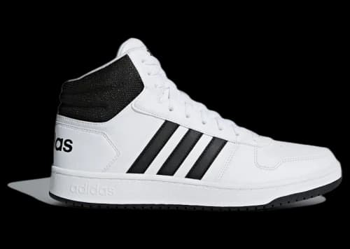 adidas Hoops 2.0 Mid White Black