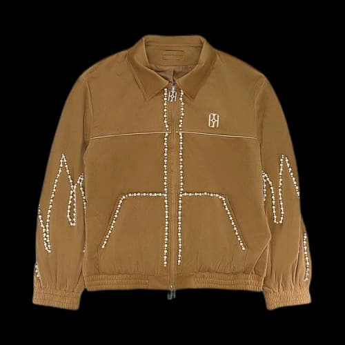 Birth Of Royal Child Flame Pearl Velvet Work Jacket 'Brown'
