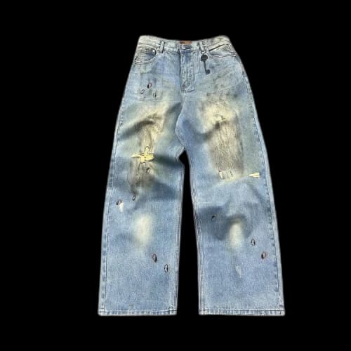Birth Of Royal Child Washed Brushed Baggy Jeans 'Blue'