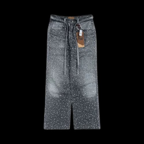 Birth Of Royal Child 3D Printed Washed Swarovski Diamond Jean 'Black'