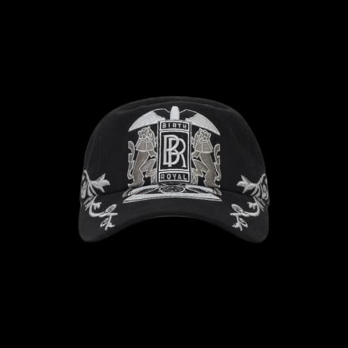 Birth Of Royal Child Double Lion Embroidered Baseball Cap 'Black'