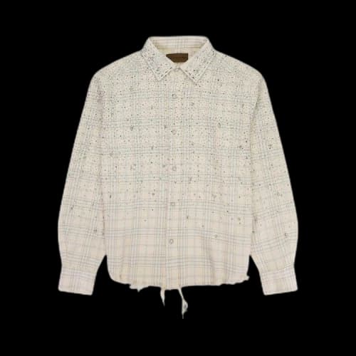 Birth Of Royal Child Pearl And Diamond Button-Down Shirt 'Beige'