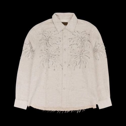 Birth Of Royal Child Fireworks Beaded Diamond Shirt 'White'