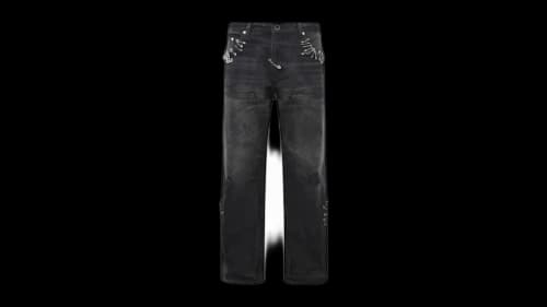 Birth Of Royal Child Vintage Pin Carpenter Pants Black