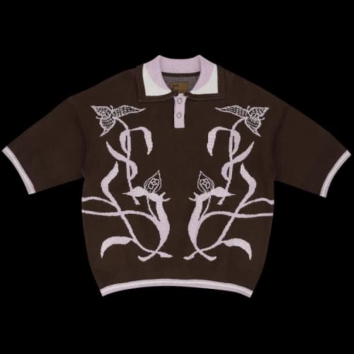 Birth Of Royal Child Iris Knit Polo Shirt 'Brown'
