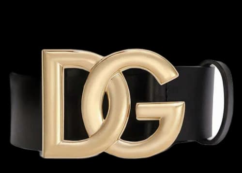 Dolce & Gabbana Lux Leather Crossover DG Logo Buckle Belt Multicolor