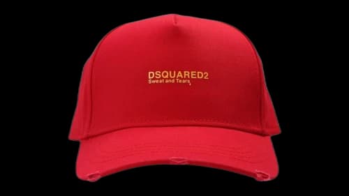 Dsquared2 Sweat And Tears Logo Red Cap Red