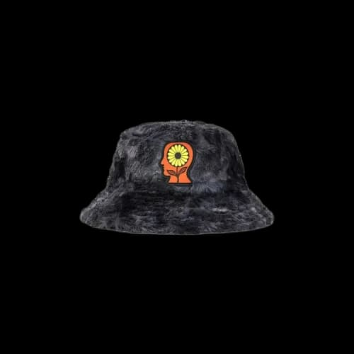 Brain Dead Reversible Sunflower Bucket Hat 'Charcoal'