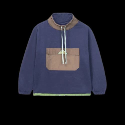Brain Dead Post Earth Syndrome Scuba Neck Fleece 'Navy'