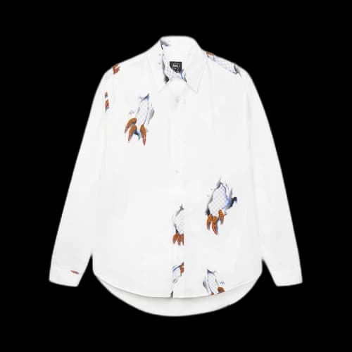 Brain Dead Claw Button Up Shirt 'White'