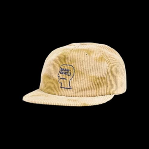Brain Dead Bleach Cord Logo Head 5 Panel Cap 'Gold'