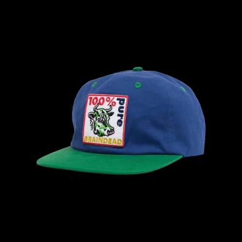Brain Dead Pure Cow 6 Panel Cap 'Blue'