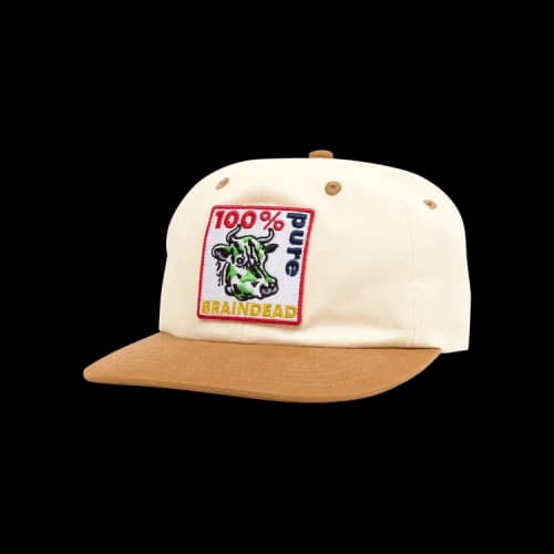 Brain Dead Pure Cow 6 Panel Cap 'Cream'