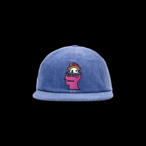 Brain Dead Mushroom Head Cord Six Panel Hat 'Blue'