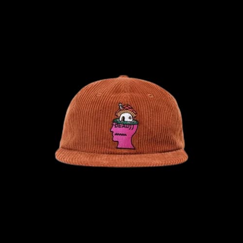 Brain Dead Mushroom Head Cord Six Panel Hat 'Rust'