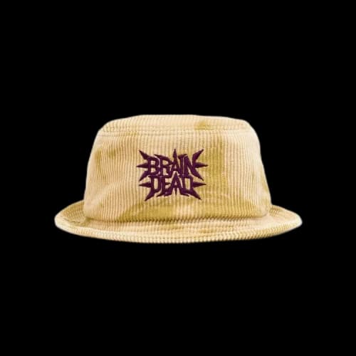 Brain Dead Spikey Bleached Cord Bucket Hat 'Gold'