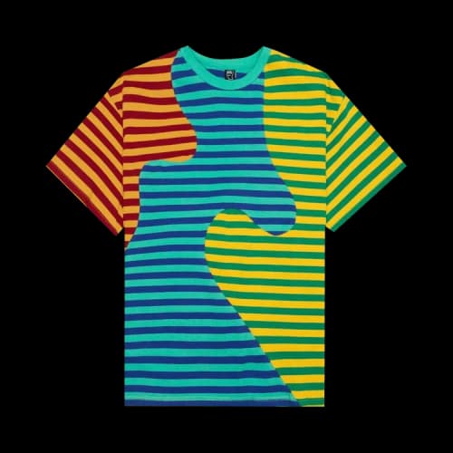 Brain Dead Organic Paneled Stripe Shirt 'Green'