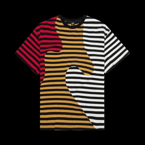 Brain Dead Organic Paneled Stripe Shirt 'Navy'