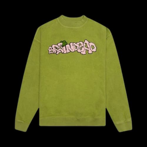 Brain Dead Slime Reverse Fleece Crewneck 'Apple'