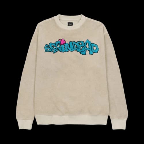 Brain Dead Slime Reverse Fleece Crewneck 'Natural'